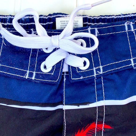 Joe Boxer Hawaiian Print Swim Trunks Bathing Suit Sz 10… - Picture 3 of 11